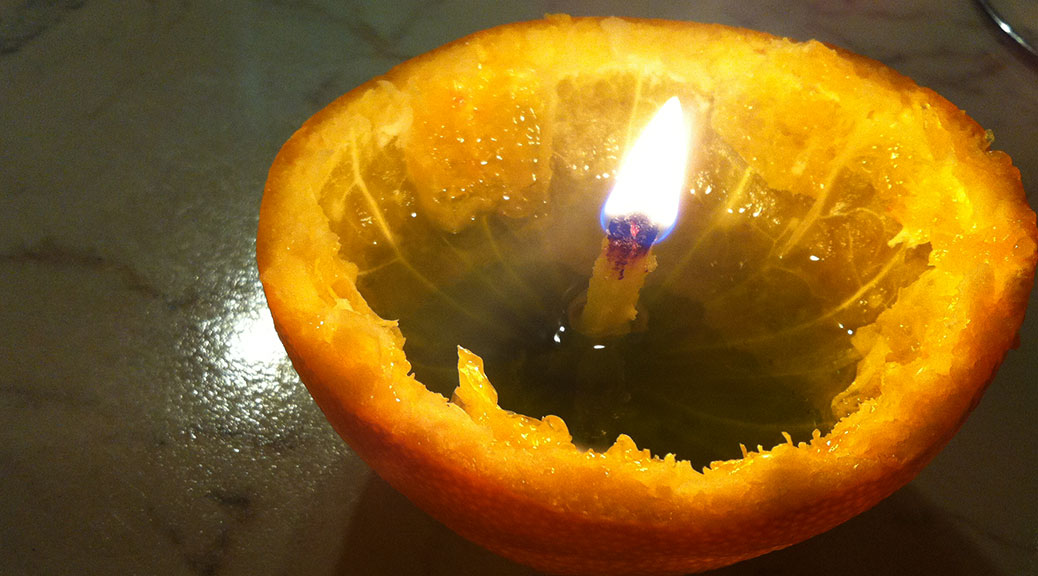 come creare una candela con un'arancia